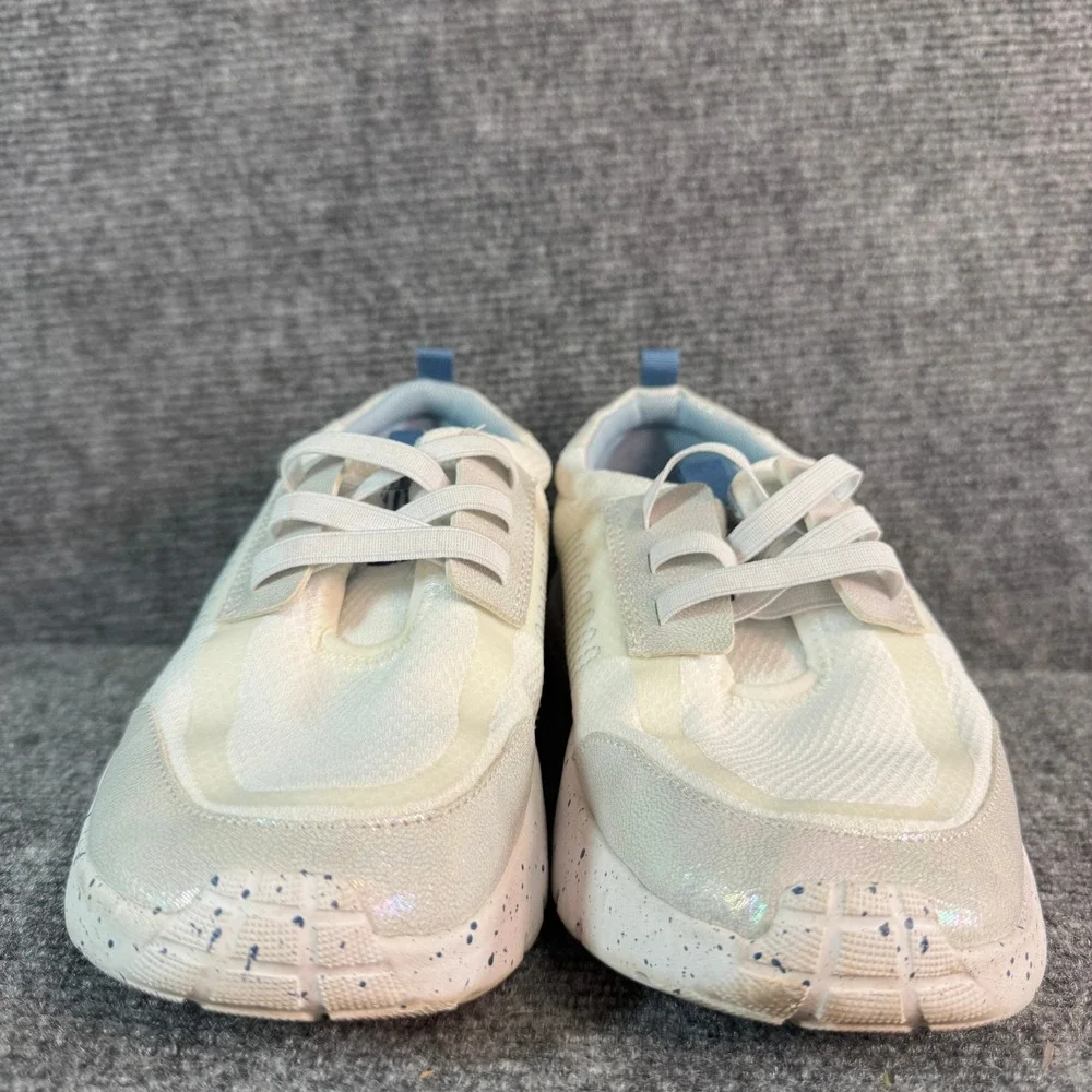 Hey Dude Sirocco White Iridescent Mesh Slip On Sneakers Low Top Shoes Boys 4